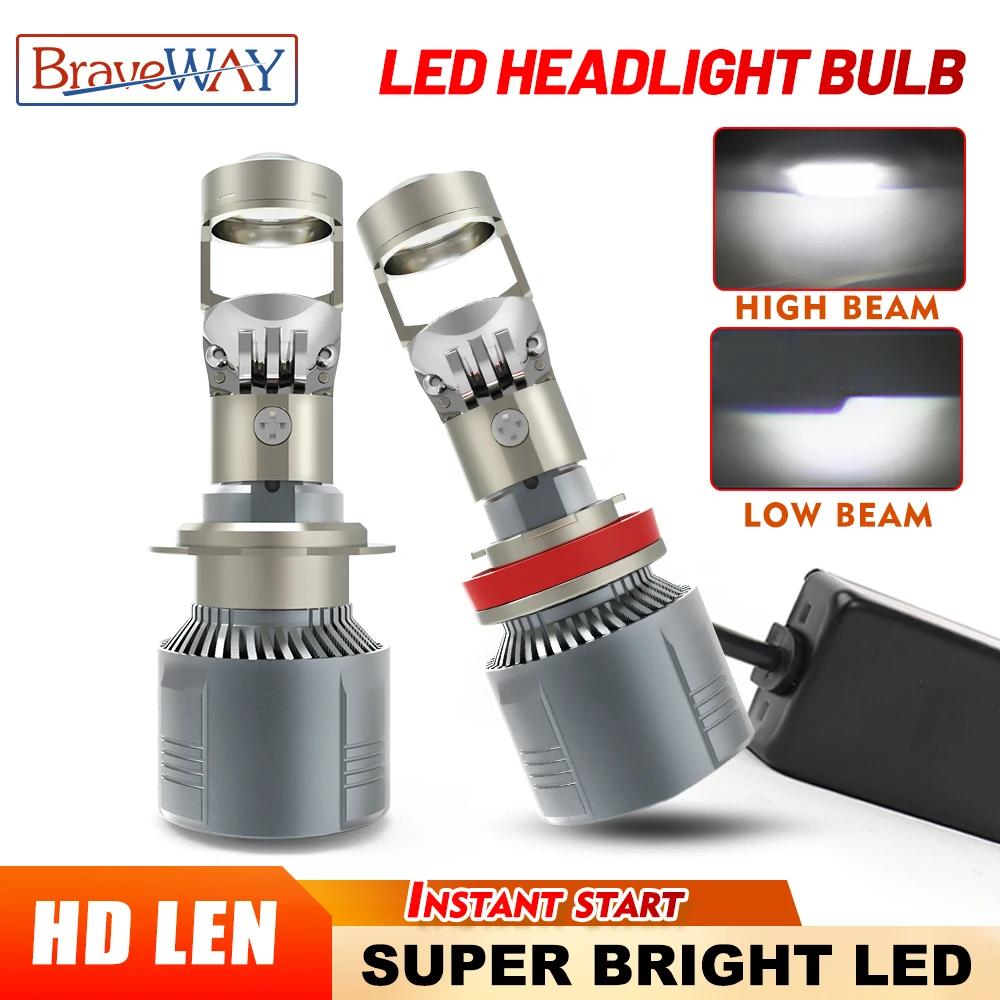BraveWAY LED Ʈ   H4 H7 H11 HB3 HB4 ڵ Ŭ Ʈ  40000LM  
